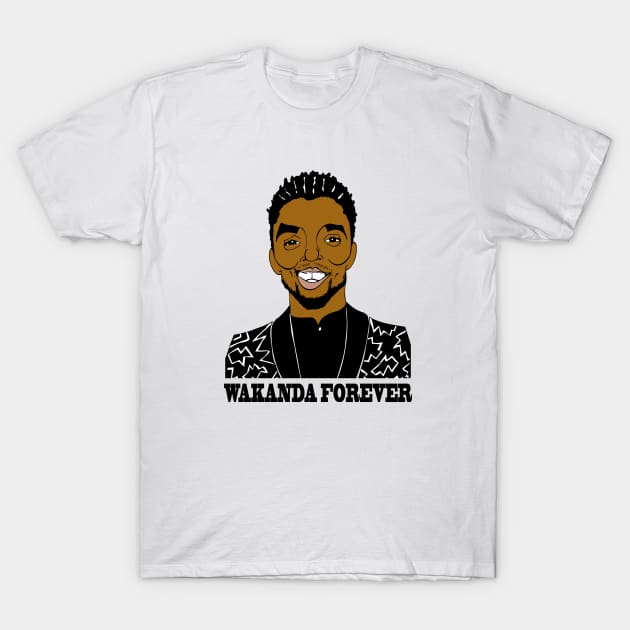 CHADWICK BOSEMAN FAN ART T-Shirt by cartoonistguy